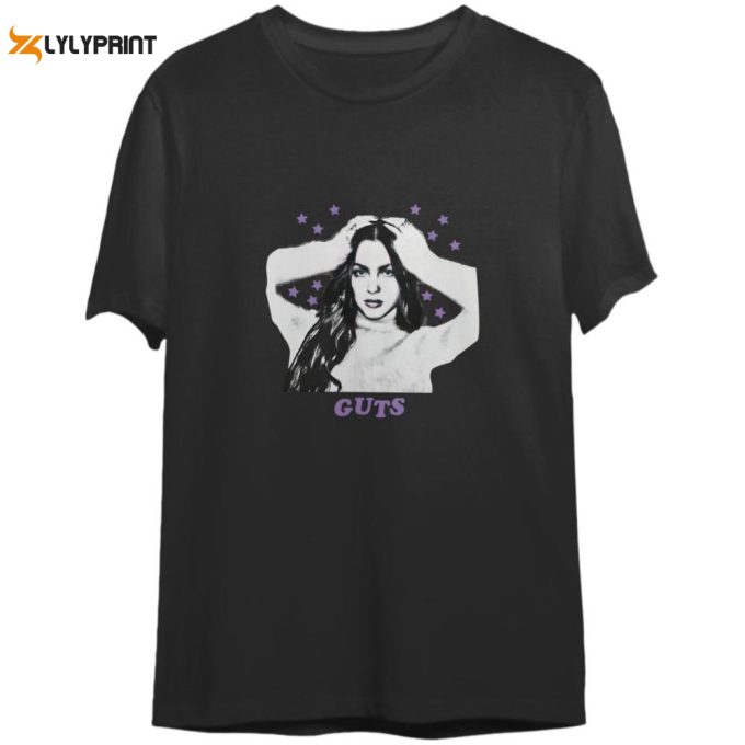Vampire Olivia Rodrigo Shirt, Olivia New Album Guts Shirt, Guts Olivia Track List Shirt, Olivia Rodrigo Album Guts Tee 1