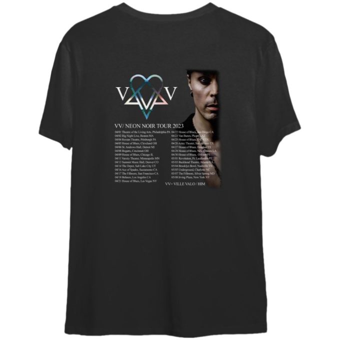 Ville Valo Rock Music Tour Concert 2023 T-Shirt 2