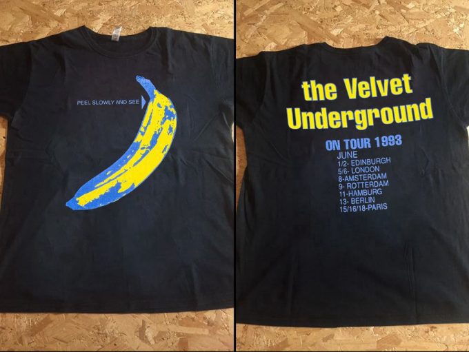 Vintage 1993 Velvet Underground Peel Slowly And See T-Shirt - Authentic Retro Music Merch 5