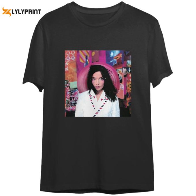 Vintage 1995 Bjork Post Album Promo T-Shirt - Rare Collectible Music Memorabilia 1