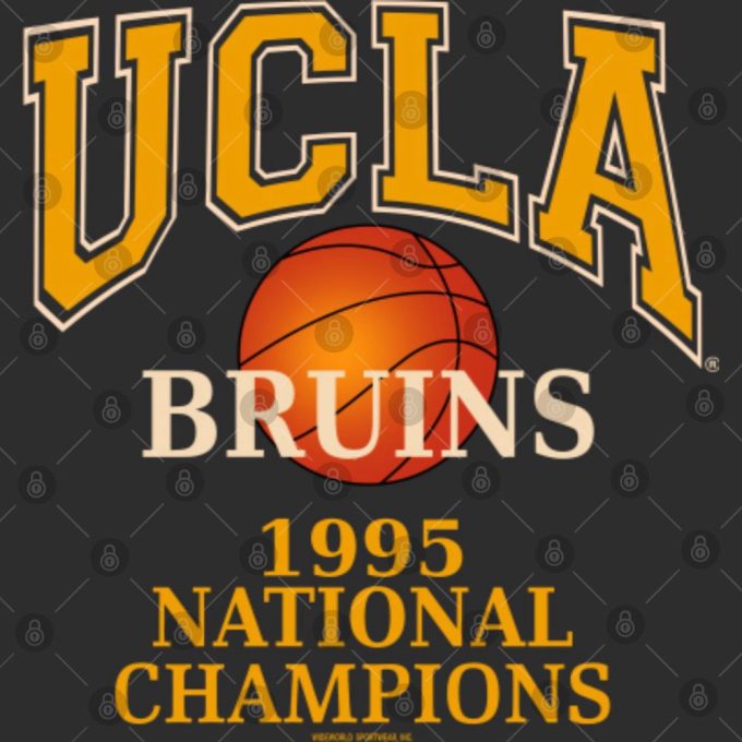 Vintage 90'S Ucla Bruins National Champion 1995 Basketball T Shirt 4