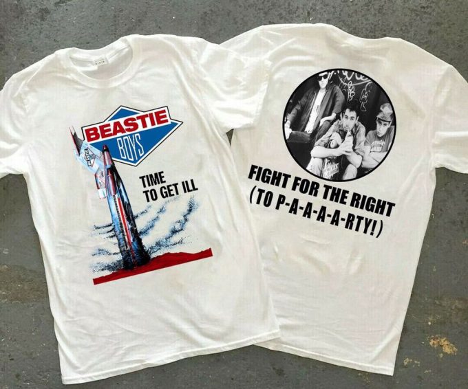 Vintage Beastie Boys Unisex T-Shirt 80S Time To Get Ill &Amp; Fight For The Right 4