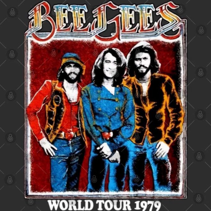 Vintage Bee Gee World Tour 1979 &Amp; Spirits Having Flown North American Tour 79 T-Shirt 3