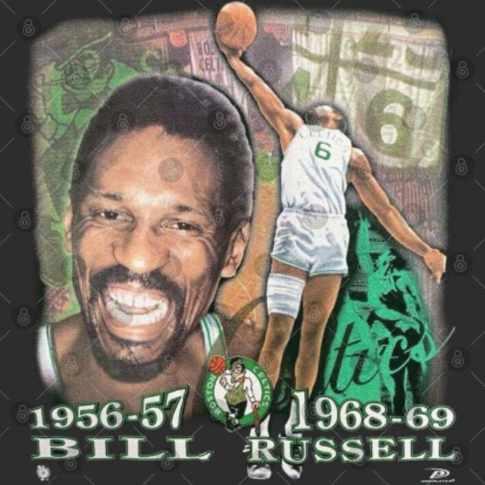 Vintage Bill Russell 90S Basketball Shirt Gift For Women And Men 3