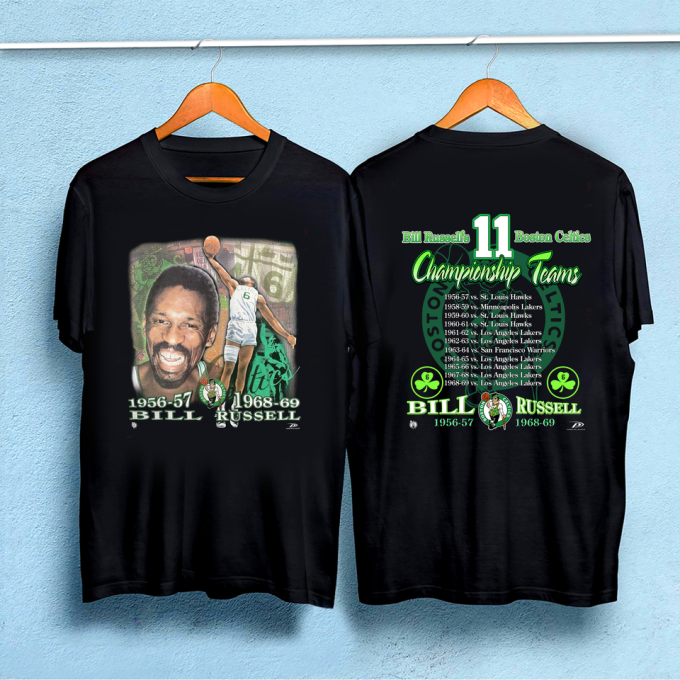 Vintage Bill Russell 90S Basketball Shirt Gift For Women And Men 5