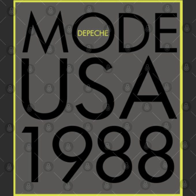 Vintage Depeche Mode Usa Tour 1988 Concert Tshirt: Rock Nostalgia Collectible 3