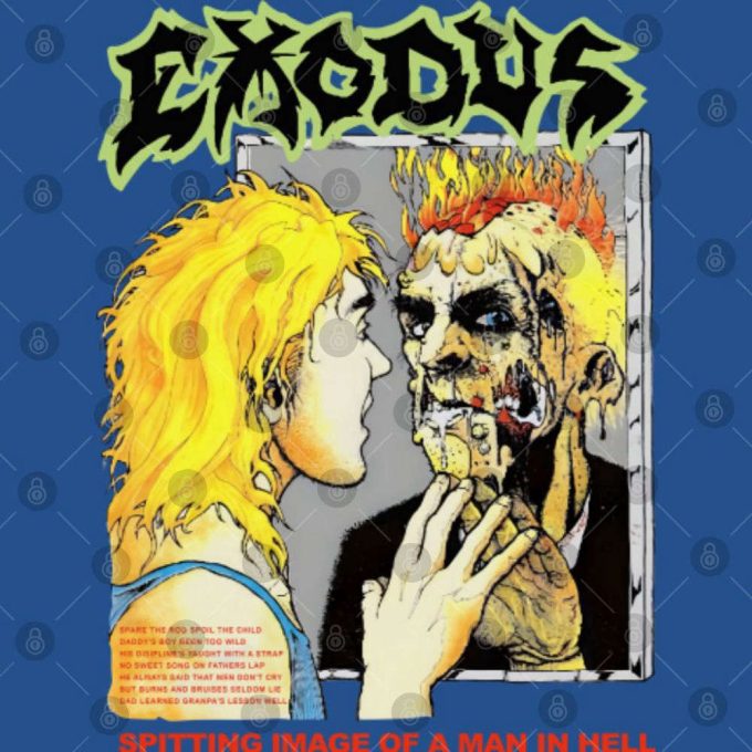 Vintage Exodus Hell Tour 1989 T-Shirt: Spitting Image Of A Man In Hell 4