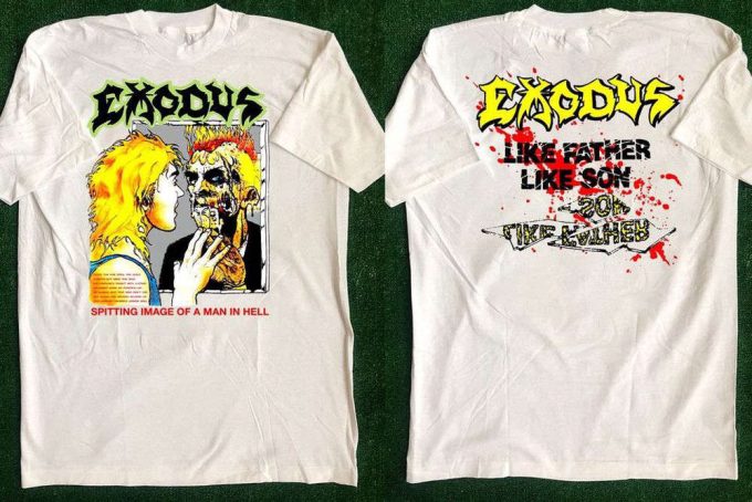 Vintage Exodus Hell Tour 1989 T-Shirt: Spitting Image Of A Man In Hell 5