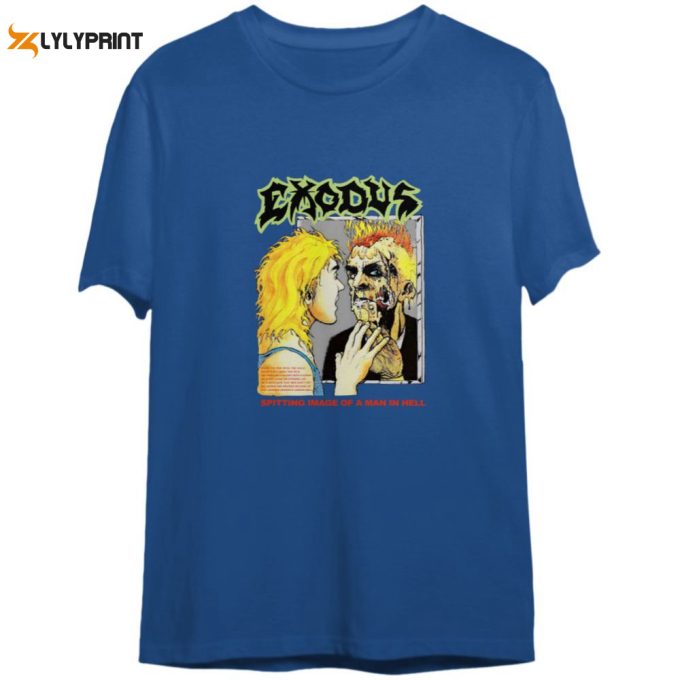 Vintage Exodus Hell Tour 1989 T-Shirt: Spitting Image Of A Man In Hell 1