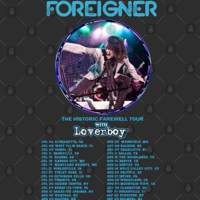 Vintage Foreigner Farewell Tour 2023 Shirt: Get Your Exclusive Concert Memorabilia Now! 3