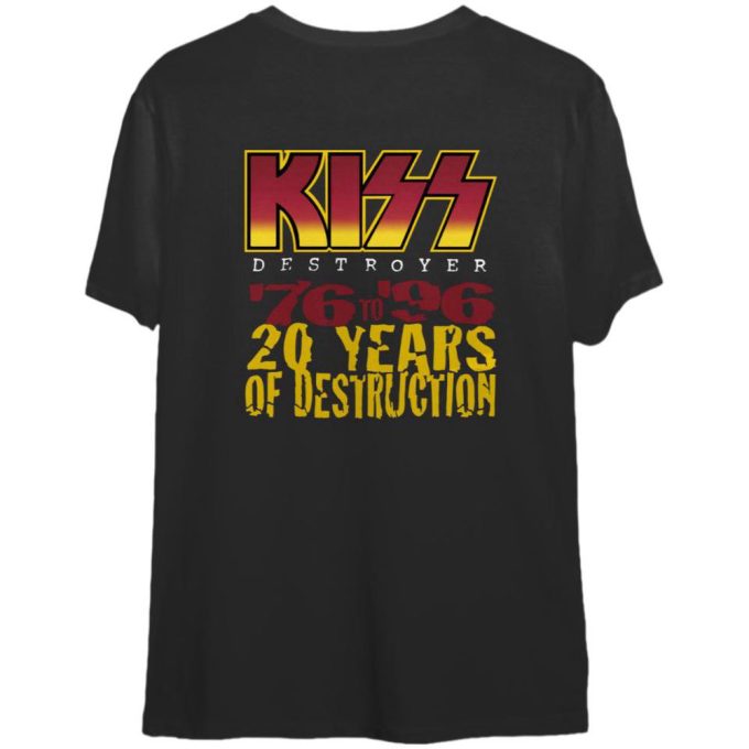 Vintage Kiss Destroyer Shirt 76-96 20Th Anniversary Grail Gift For Men And Women 2