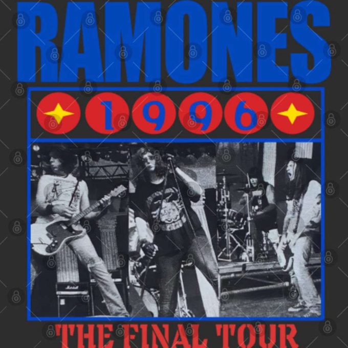 Vintage Ramones Adios Amigos The Final Tour 1996 T-Shirt 3