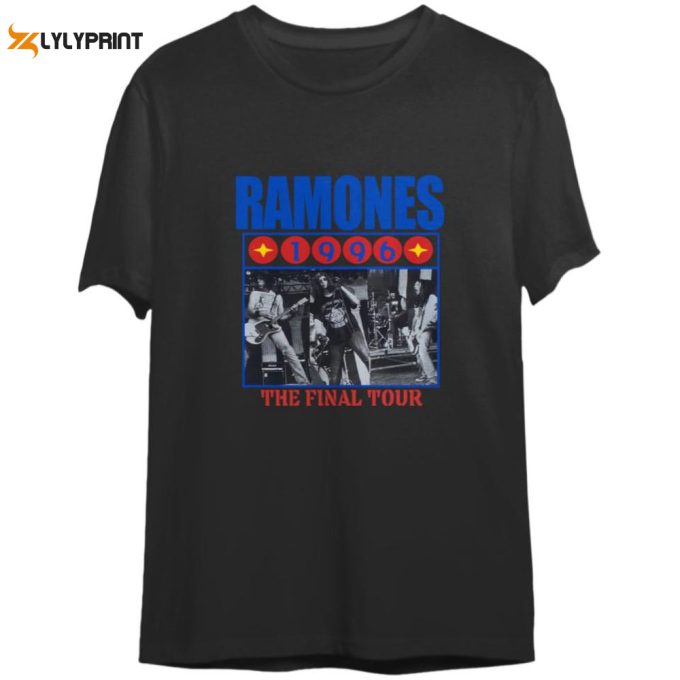 Vintage Ramones Adios Amigos The Final Tour 1996 T-Shirt 1