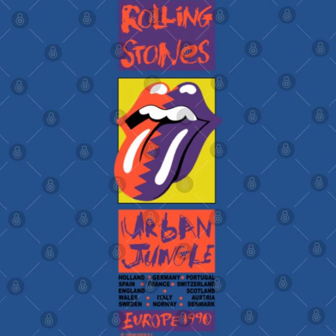 Vintage The Rolling Stones 1990 Urban Jungle Shirt Merch Double Sidegift For Men And Women 4