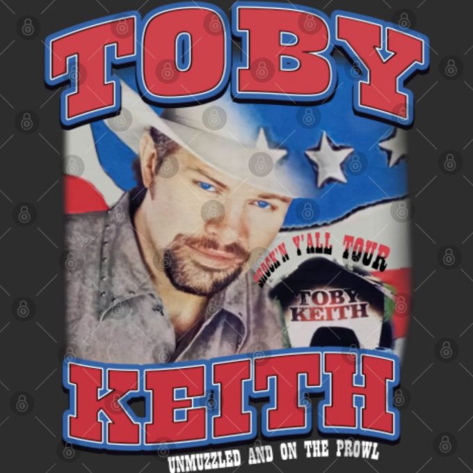 Authentic Vintage Toby Keith Shirt: American Country Singer Art