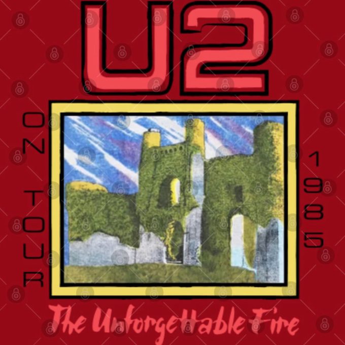 Vintage U2 On Tour 1985 &Amp; Unforgettable Fire Usa Tour T-Shirts 3