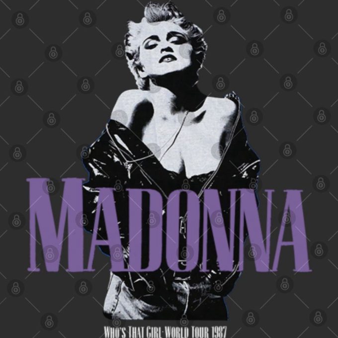 Vintage Unisex 1987 Madonna Whos That Girl World Tour Graphic Shirtgift For Men And Women 3