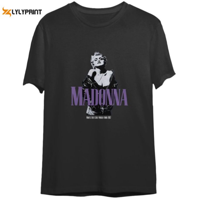 Vintage Unisex 1987 Madonna Whos That Girl World Tour Graphic Shirtgift For Men And Women 1