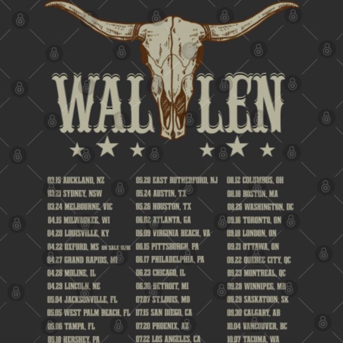 Vintage Wallen Western Tour 2023 Shirt, Country Music Concert Shirt 5