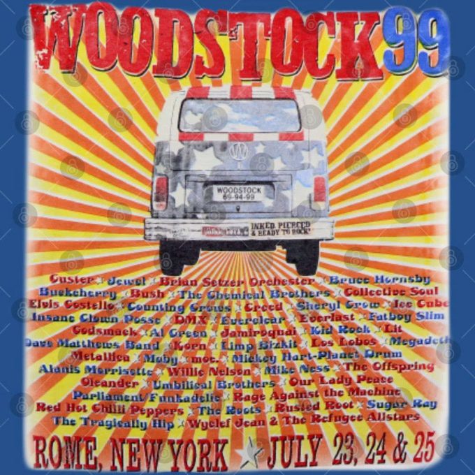 Vintage Woodstock 99 Shirt, 1999 Woodstock Shirt Gift For Women And Men 3