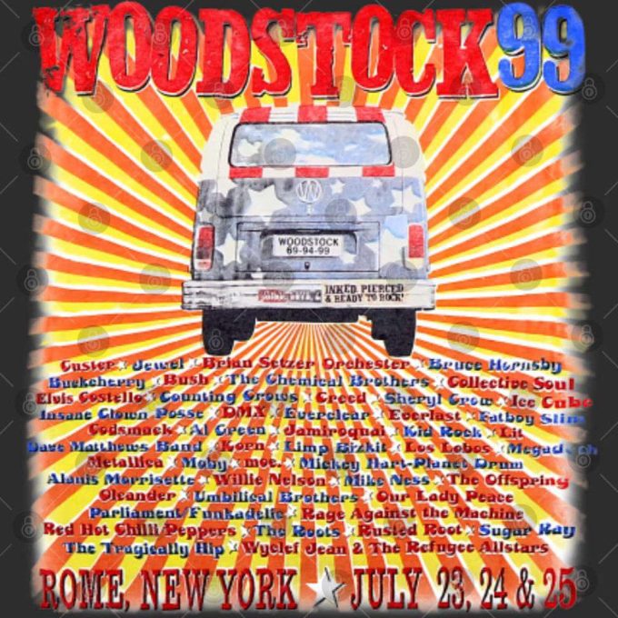 Vintage Woodstock 99 Shirt, Woodstock 30Th Anniversary Shirt Gift For Women And Men 4