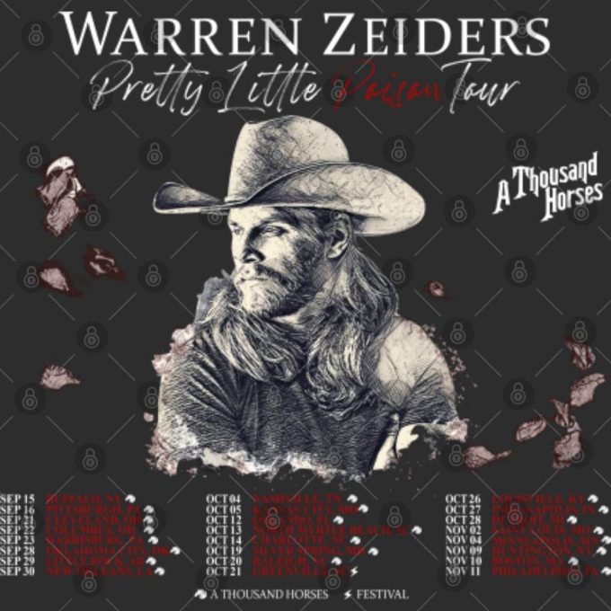 Warren Zeiders Shirt, Pretty Little Poison Tour 2023 T Shirt 4