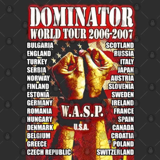 Wasp - W.a.s.p. - Dominator Tour Gift For Men And Women 4