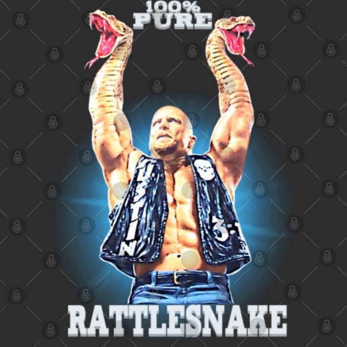 Unleash The Attitude Era With Stone Cold Steve Austin Rattlesnake Retro Tee 3