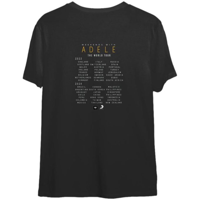 Weekends With Adele The World Tour 2023-2024 Merch, Weekends With Adele World Tour Double Sided T Shirts 2