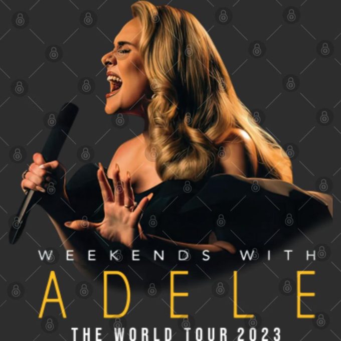 Weekends With Adele The World Tour 2023-2024 Merch, Weekends With Adele World Tour Double Sided T Shirts 3