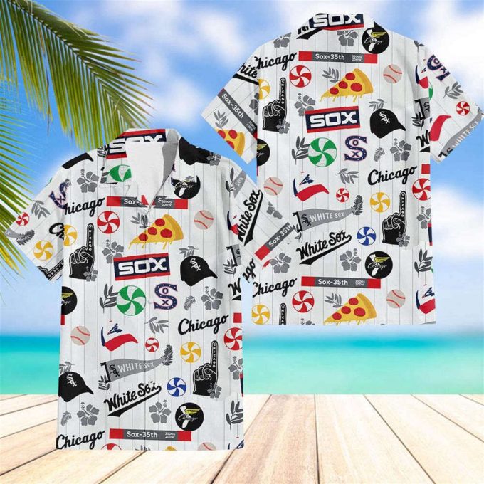 White Sox Chicago Hawaiian Shirt Beach Shorts 2