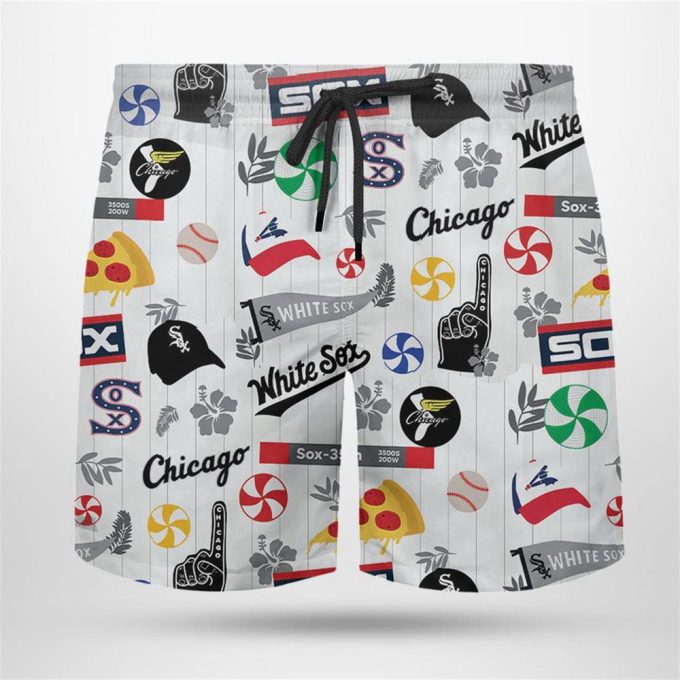 White Sox Chicago Hawaiian Shirt Beach Shorts 4