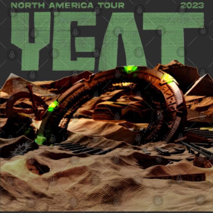 Yeat North American Tour 2023 Tickets Merch, Yeat Huge 2023 Tour Shirt Yeat World Tour 2023 Setlist T-Shirt 3