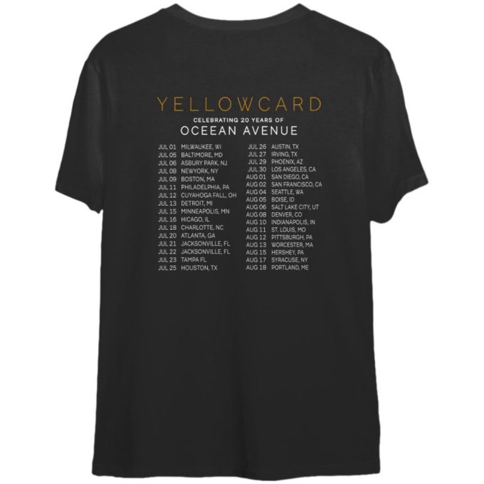 Yellowcard 2023 Tour T-Shirt: Get Your Exclusive Concert Fangifts Shirt! 2