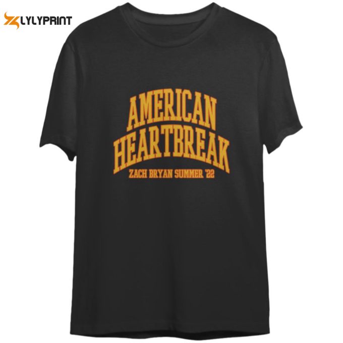 Zach Bryan American Heartbreak Tour 2022 Double Sided Tshirt 1