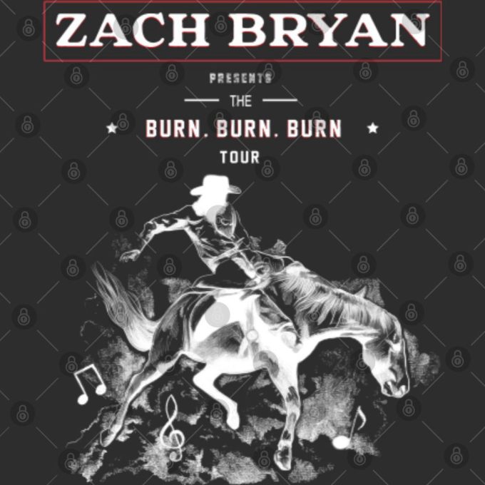 Zach Bryan Burn Burn Burn Tour T-Shirt Country Music Merch 3