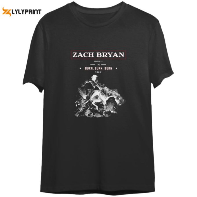 Zach Bryan Burn Burn Burn Tour T-Shirt Country Music Merch 1