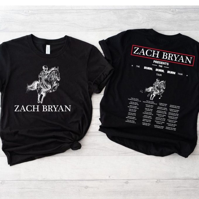 Zach Bryan Burn Burn Burn Tour T-Shirt - Official Zach Bryan Concert Merch 5