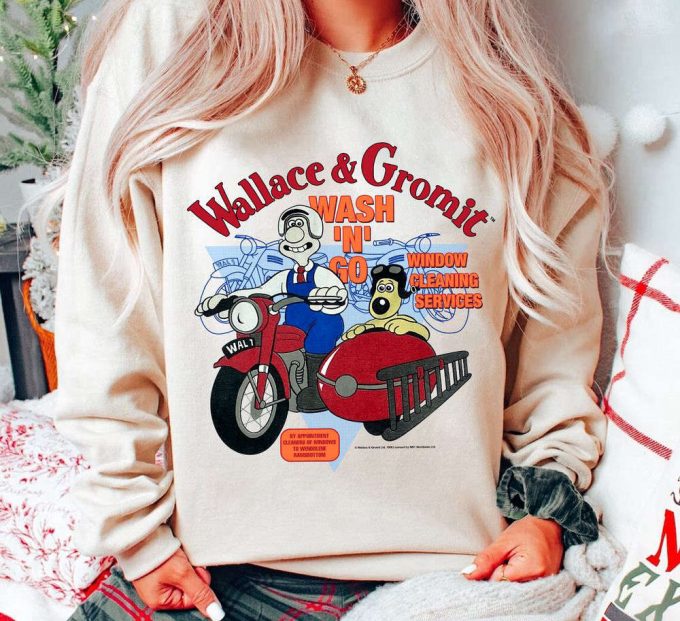 1989 Wallace And Gromit Wash 'N' Go Unisex T-Shirt Sweatshirt, 80S Wallace And Gromit Graphic Shirt, Funny Gift, Great Gift, Gift For Family 3