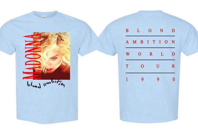 1990 Madonna Blond Ambition World Tour Concert Unisex T-Shirt, Madonna Blond Ambition '98 Tee, Madonna World Tour, Great Gift For Fan 3