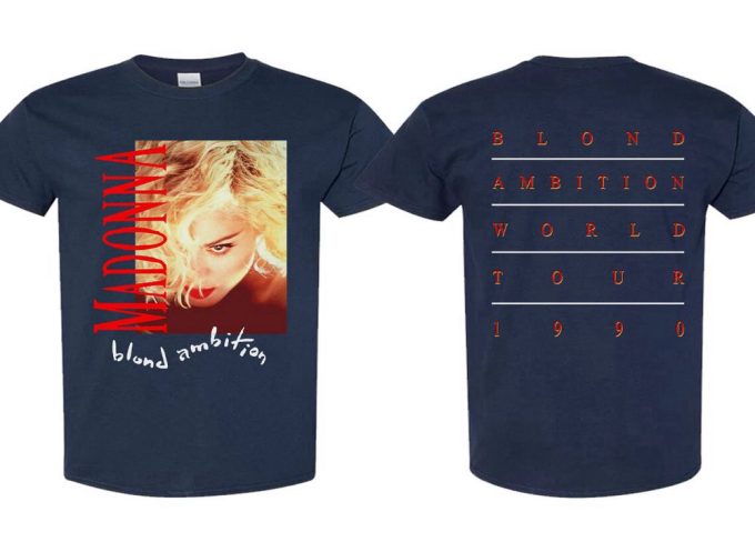 1990 Madonna Blond Ambition World Tour Concert Unisex T-Shirt, Madonna Blond Ambition '98 Tee, Madonna World Tour, Great Gift For Fan 7