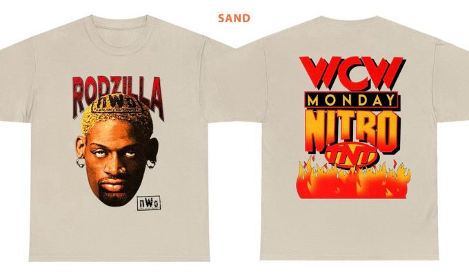 90'S Rodzilla Dennis Rodman N.w.o Unisex T-Shirt, Rodzilla Shirt, Wcw Monday Nitro Tnt, Basketball Shirt, Sport Shirt, Great Gift For Fan 6