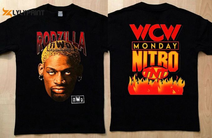 90'S Rodzilla Dennis Rodman N.w.o Unisex T-Shirt, Rodzilla Shirt, Wcw Monday Nitro Tnt, Basketball Shirt, Sport Shirt, Great Gift For Fan 1