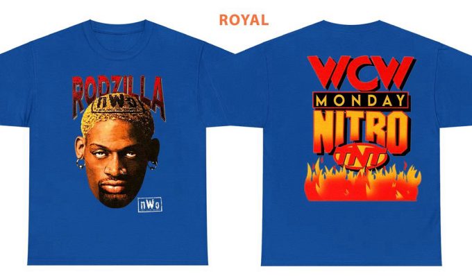 90'S Rodzilla Dennis Rodman N.w.o Unisex T-Shirt, Rodzilla Shirt, Wcw Monday Nitro Tnt, Basketball Shirt, Sport Shirt, Great Gift For Fan 8