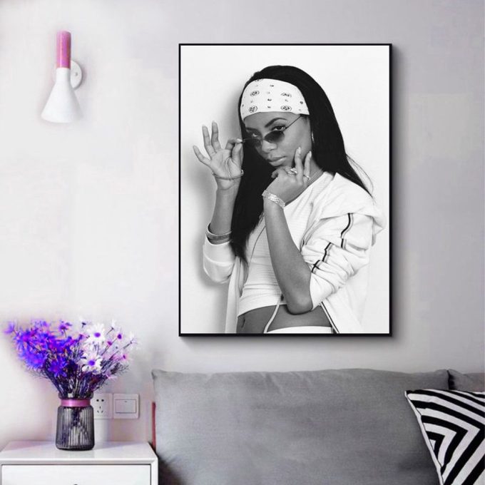 Aaliyah Canvas Poster Wall Art,Home Docor,Less 3
