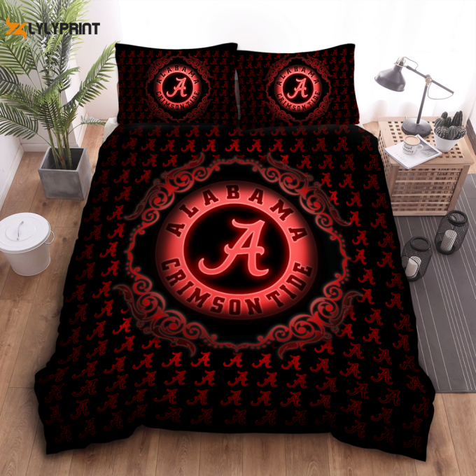 Alabama Crimson Tide Duvet Cover Bedding Set Gift For Fans 1