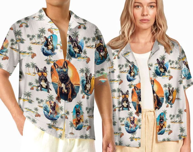 Aloha Bulldog Hawaiian Shirt, Bulldog With Glasses Hawaii 2