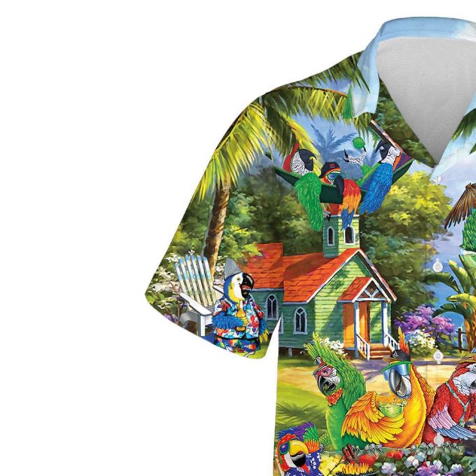 Aloha Parrot Unisex 3D Summer Tropical Hawaiian Shirt 3