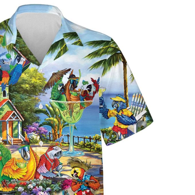 Aloha Parrot Unisex 3D Summer Tropical Hawaiian Shirt 4
