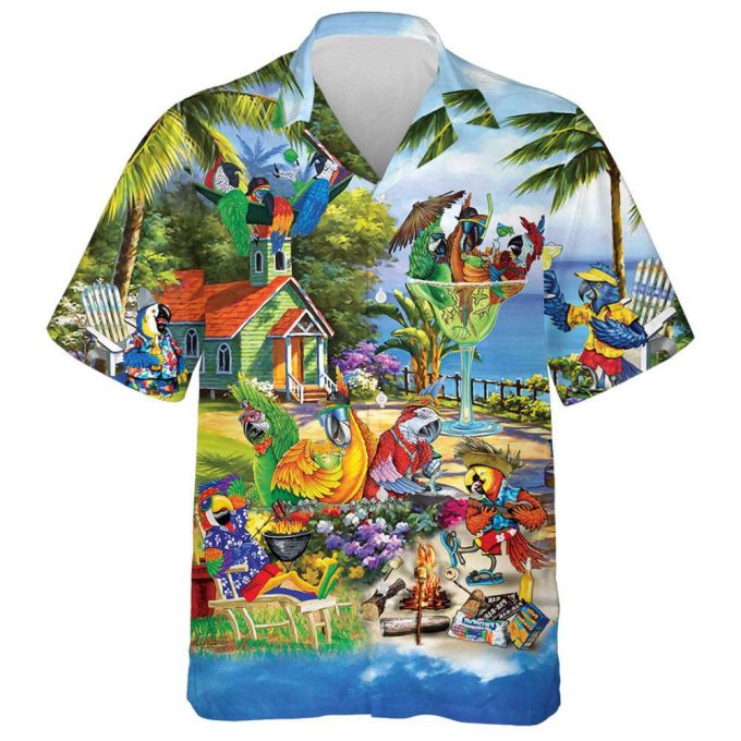 Aloha Parrot Unisex 3D Summer Tropical Hawaiian Shirt 6